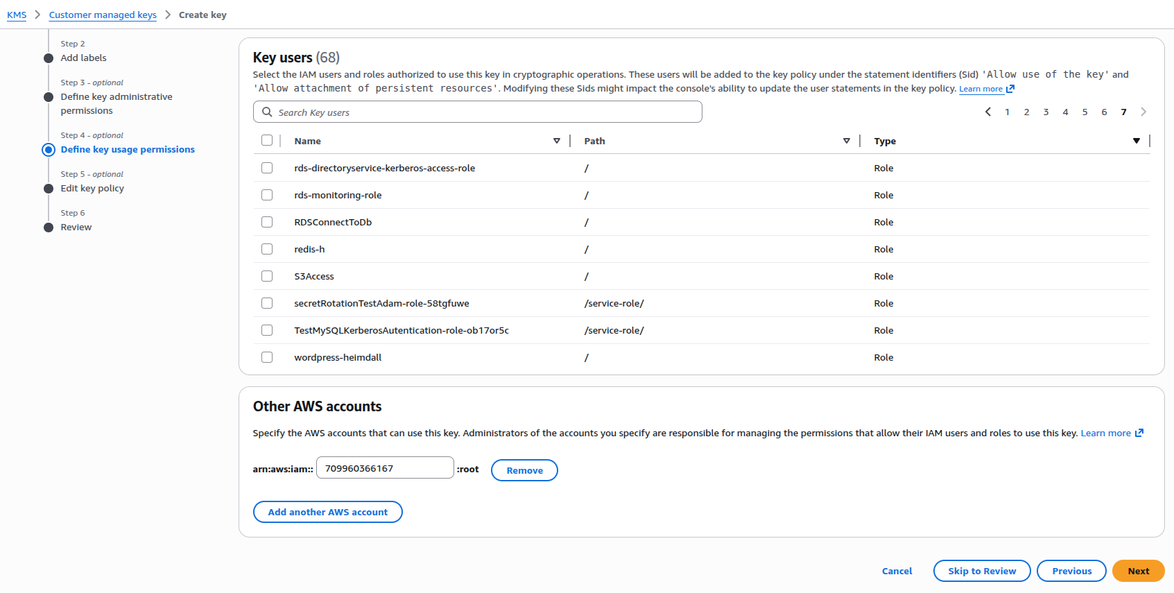 AWS Secrets Manager Cross Account KMS Configure Key Specifying Cross Account