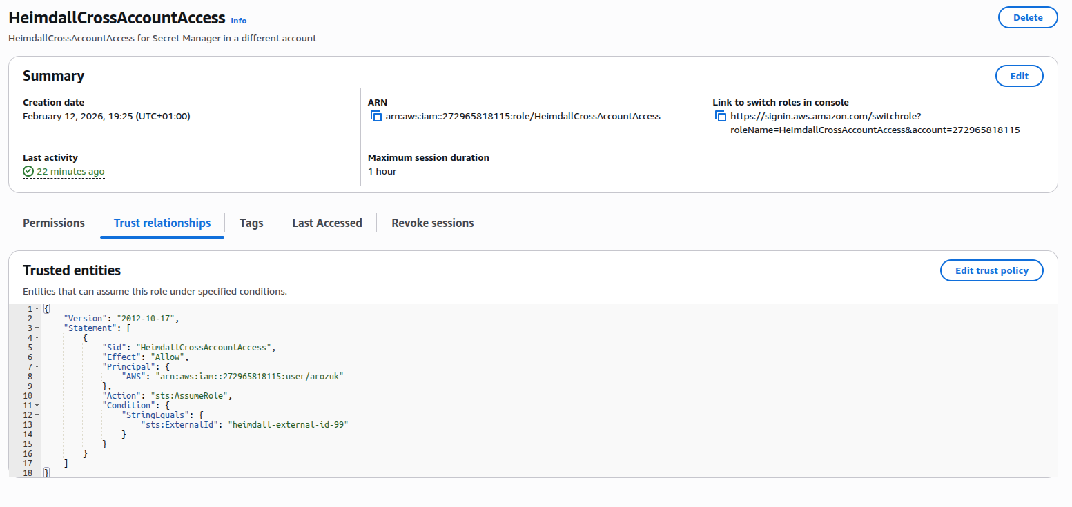 AWS IAM Create Role Trust Policy